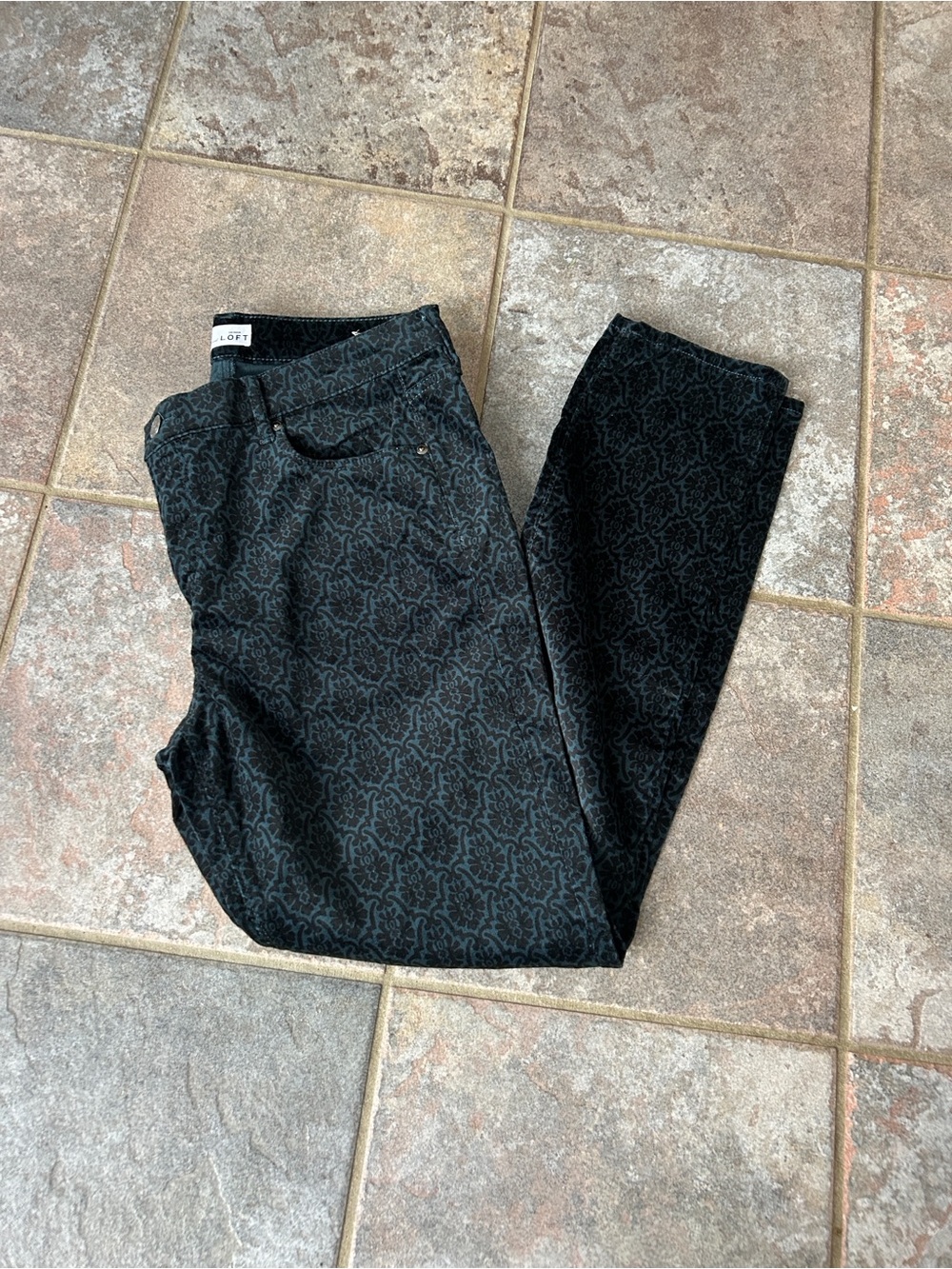 Loft Velvet Print Jeans